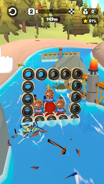 Raft Racing (ДИУАфтинг) МОД/Взлом [Много монет, Открытые уровни и Мега MOD] Screenshot 4