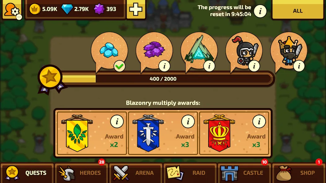 Raid Heroes: Total War МОД/Взлом [Деньги, Монеты и Меню MOD] Screenshot 5