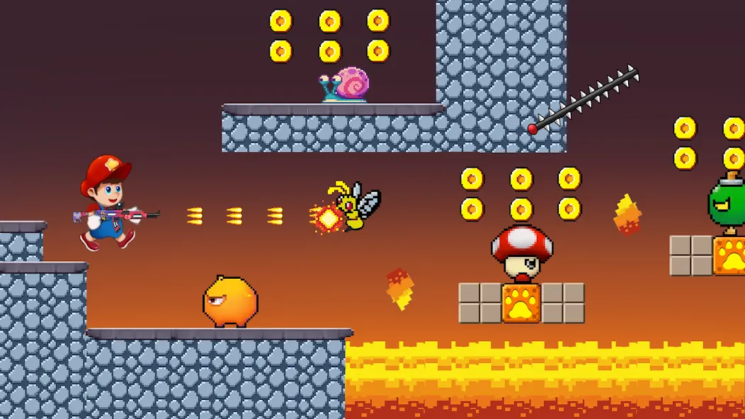 Super Mano : Adventure Jump (упер кэт ган) МОД/Взлом [Все открыто, Дополнительные деньги и Меню MOD] Screenshot 1