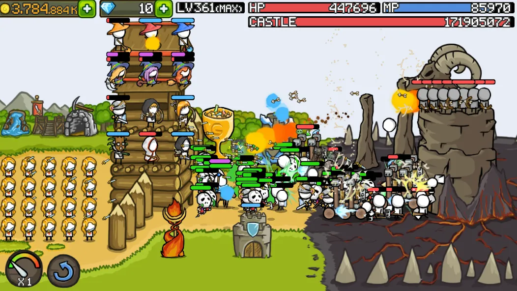 Grow Castle - Tower Defense (Гроу Касл) МОД/Взлом [Все открыто, Дополнительные деньги и Меню MOD] Screenshot 1