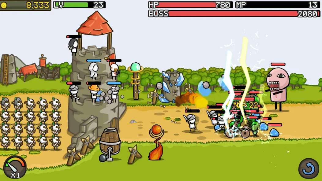 Grow Castle - Tower Defense (Гроу Касл) МОД/Взлом [Все открыто, Дополнительные деньги и Меню MOD] Screenshot 2