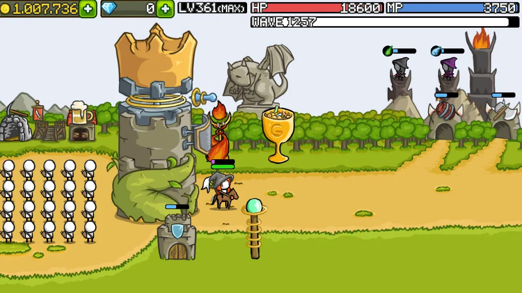 Grow Castle - Tower Defense (Гроу Касл) МОД/Взлом [Все открыто, Дополнительные деньги и Меню MOD] Screenshot 5