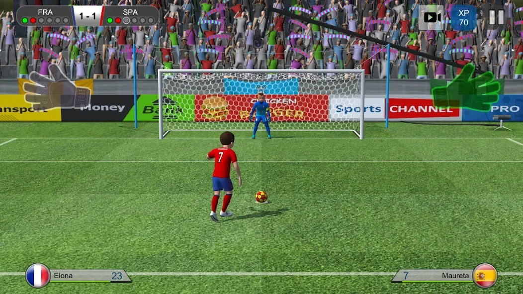 Pro Kick Soccer (Про Кик Сокер) МОД/Взлом [Все открыто, Дополнительные деньги и Меню MOD] Screenshot 1