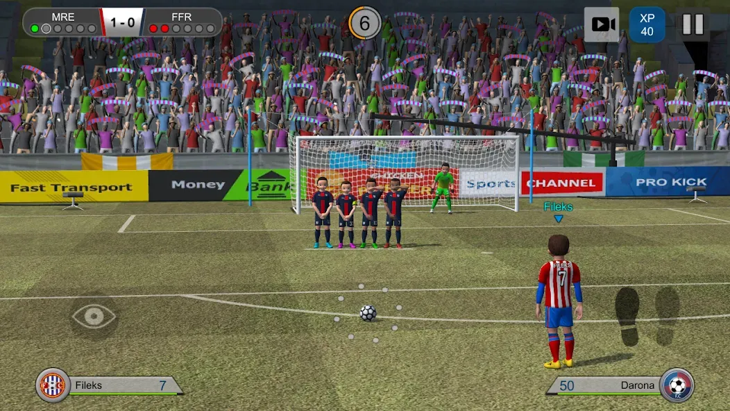 Pro Kick Soccer (Про Кик Сокер) МОД/Взлом [Все открыто, Дополнительные деньги и Меню MOD] Screenshot 2