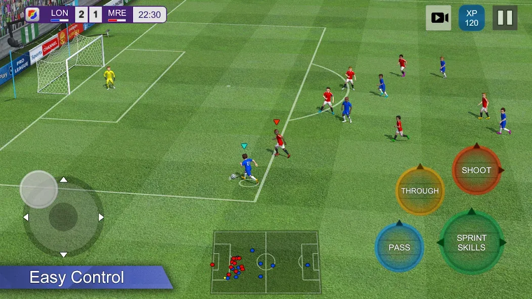 Pro League Soccer (Про лига футбола) МОД/Взлом [Деньги, Монеты и Меню MOD] Screenshot 1