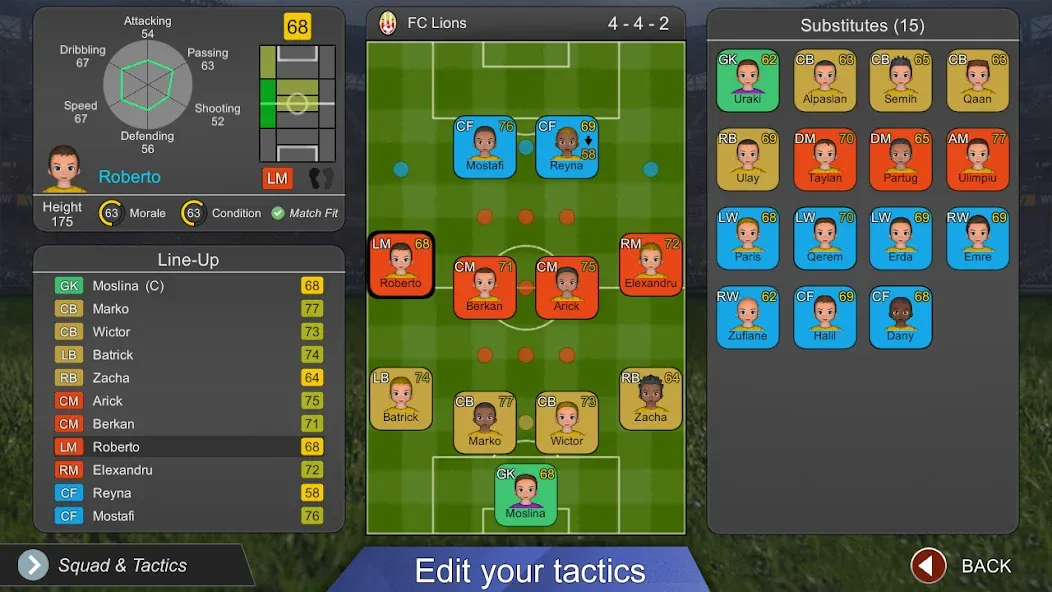 Pro League Soccer (Про лига футбола) МОД/Взлом [Деньги, Монеты и Меню MOD] Screenshot 5