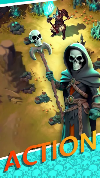 Necromancer Hero: Skeletons 3D (Некромантгерой) МОД/Взлом [Меню, Бесконечные монеты и Открытые уровни] Screenshot 1