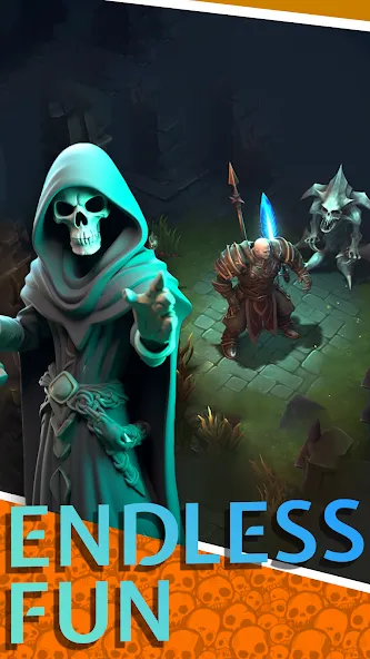 Necromancer Hero: Skeletons 3D (Некромантгерой) МОД/Взлом [Меню, Бесконечные монеты и Открытые уровни] Screenshot 2