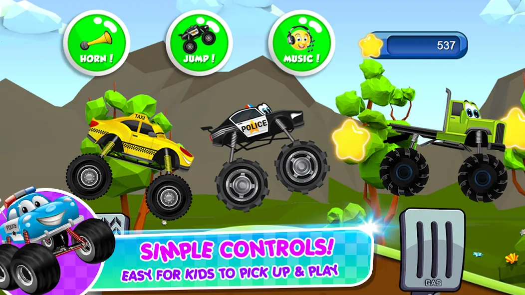 Monster Trucks Game for Kids 2 (Монстр Тракс Игра для Детей 2) МОД/Взлом [Много денег, Монет и Все открыто] Screenshot 5