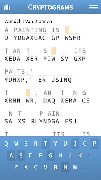 Cryptograms · Decrypt Quotes МОД/Взлом [Деньги, Монеты и Меню MOD] Screenshot 1