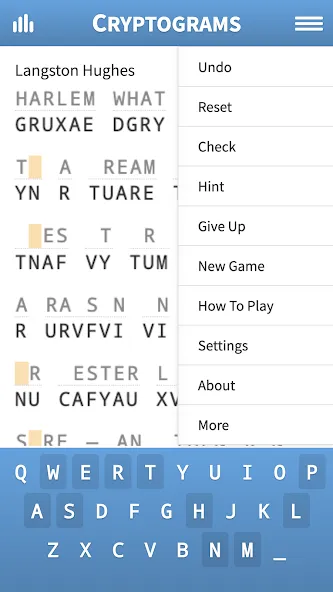Cryptograms · Decrypt Quotes МОД/Взлом [Деньги, Монеты и Меню MOD] Screenshot 2