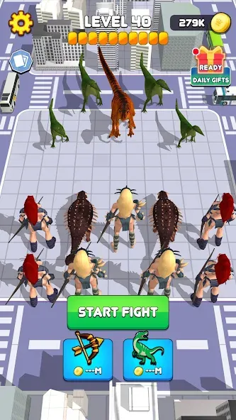 Dinosaur Monster Fight Battle (Бамбам Монстр Против 100 Дверей) МОД/Взлом [Много монет, Открытые уровни и Мега MOD] Screenshot 5
