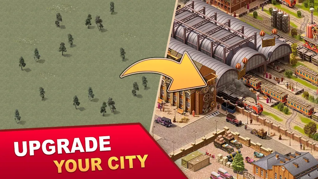Steam City: Town building game (Стим Сити) МОД/Взлом [Много денег, Монет и Все открыто] Screenshot 1