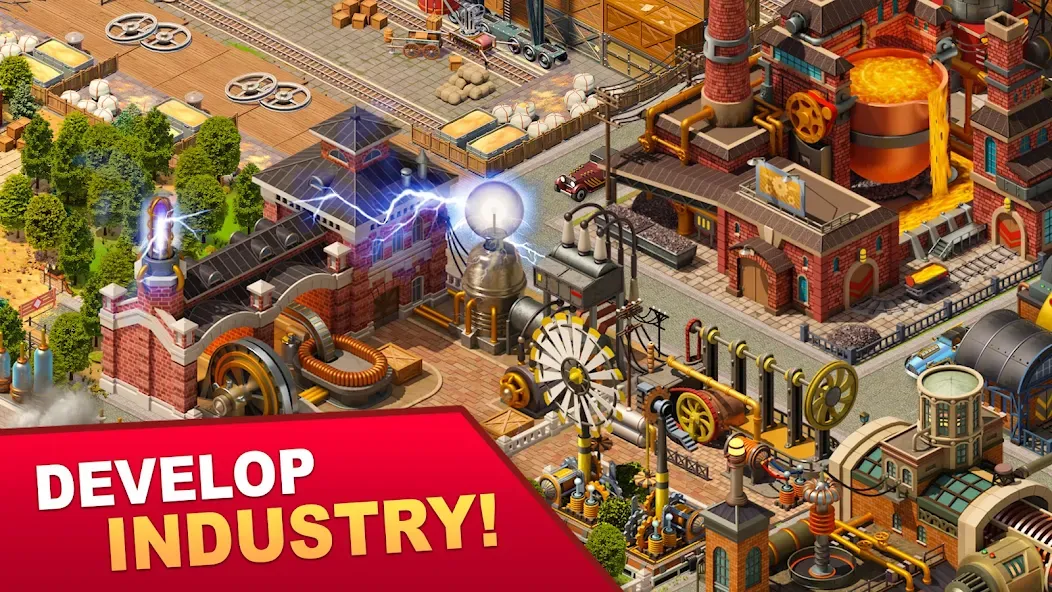 Steam City: Town building game (Стим Сити) МОД/Взлом [Много денег, Монет и Все открыто] Screenshot 3