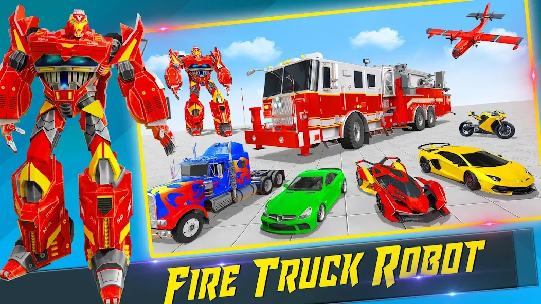Fire Truck Robot Car Game МОД/Взлом [Много монет, Открытые уровни и Мега MOD] Screenshot 4