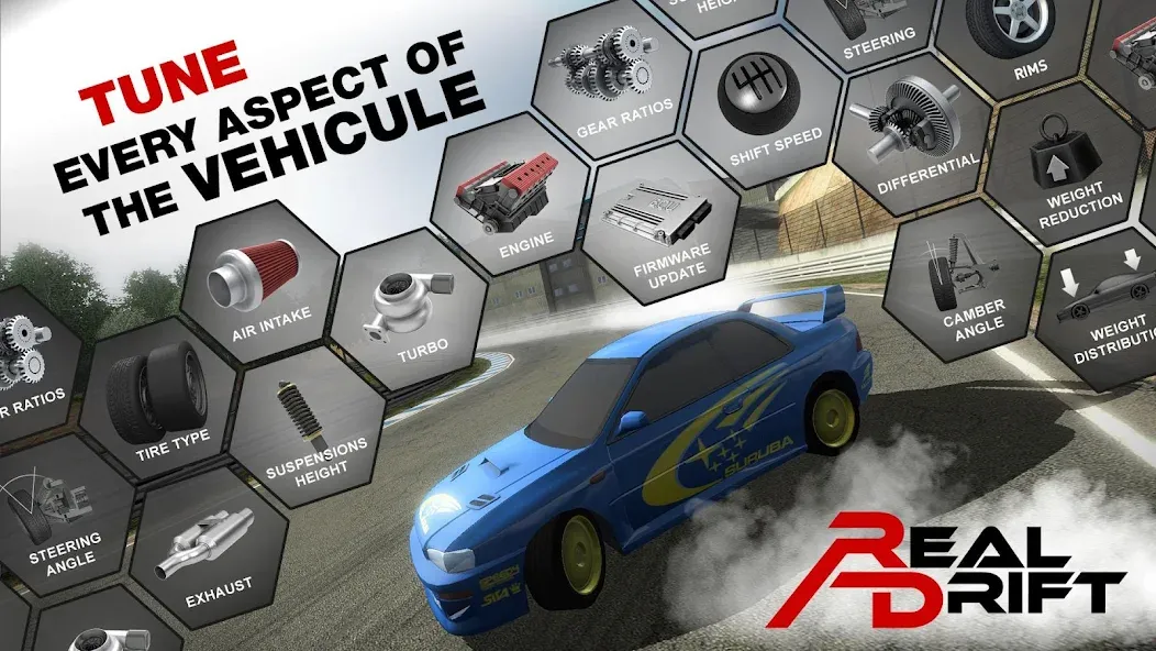 Real Drift Car Racing Lite (Реал дрифт кар рейсинг лайт) МОД/Взлом [Меню, Бесконечные монеты и Открытые уровни] Screenshot 4