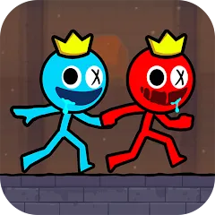 Скачать Взломанная Red and Blue Stickman 2024 на Андроид (Много денег)