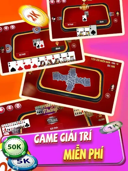 Tiến Lên Miền Nam - Tien Len МОД/Взлом [Деньги, Монеты и Меню MOD] Screenshot 2