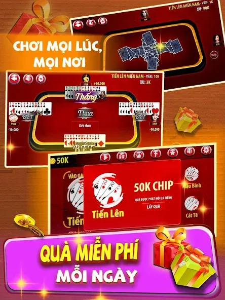 Tiến Lên Miền Nam - Tien Len МОД/Взлом [Деньги, Монеты и Меню MOD] Screenshot 3
