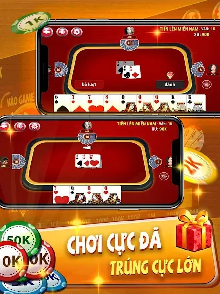 Tiến Lên Miền Nam - Tien Len МОД/Взлом [Деньги, Монеты и Меню MOD] Screenshot 5
