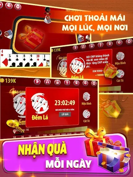 Tiến Lên Đếm Lá - Tien Len МОД/Взлом [Много денег, Монет и Все открыто] Screenshot 3