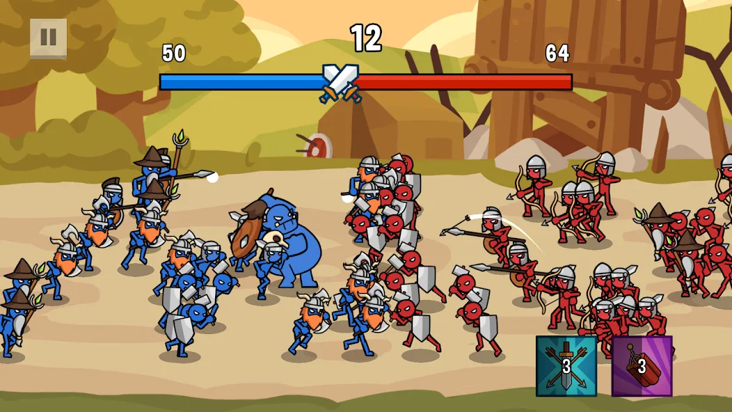 Stick Battle: War of Legions (Стик битва) МОД/Взлом [Все открыто, Дополнительные деньги и Меню MOD] Screenshot 1