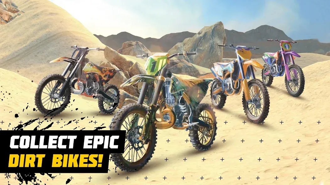 Dirt Bike Unchained: MX Racing (Дерт Байк Анчейнд) МОД/Взлом [Много денег, Монет и Все открыто] Screenshot 1