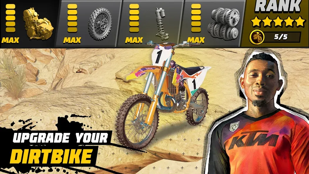 Dirt Bike Unchained: MX Racing (Дерт Байк Анчейнд) МОД/Взлом [Много денег, Монет и Все открыто] Screenshot 3