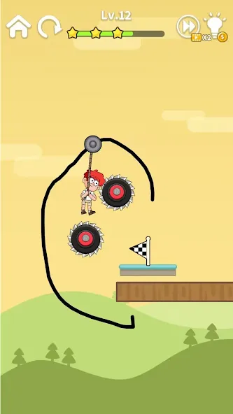 Zipline Rescue: Physics Game (Зиплайн Рескью) МОД/Взлом [Бесконечные деньги, Монеты и Мега MOD] Screenshot 2