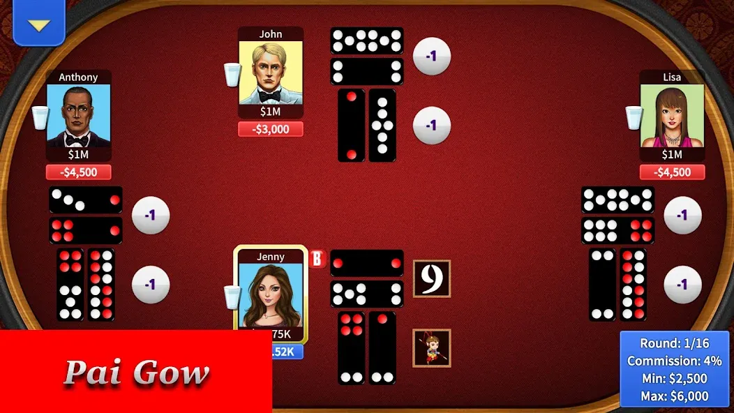 Pai Gow Online - KK Paigow 2 (Пай Гоу Онлайн) МОД/Взлом [Много денег, Монет и Все открыто] Screenshot 4
