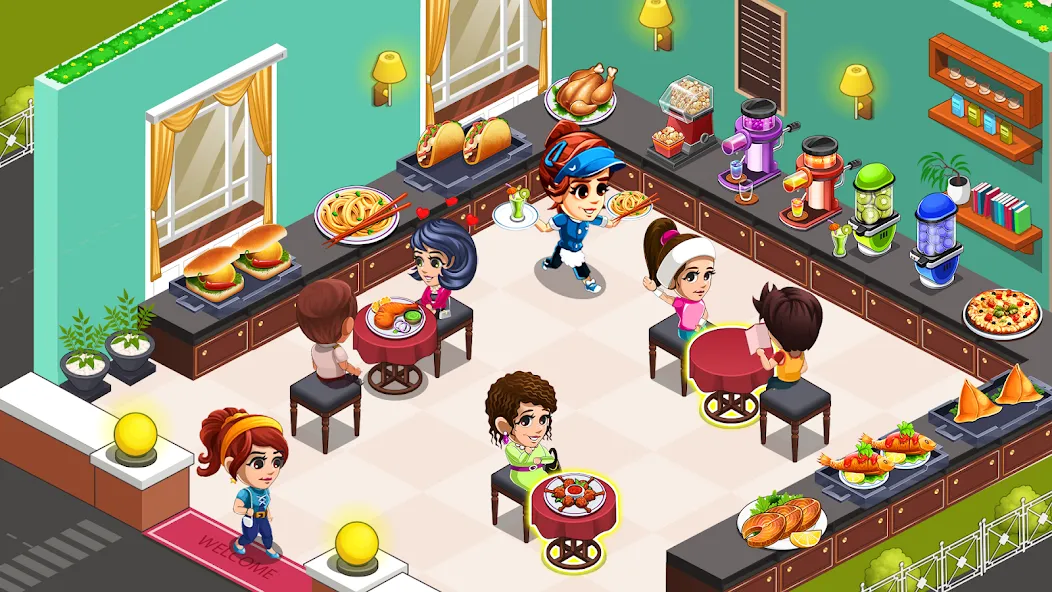 Cooking Restaurant Kitchen (Кукинг Ресторан Китчен) МОД/Взлом [Деньги, Монеты и Меню MOD] Screenshot 1