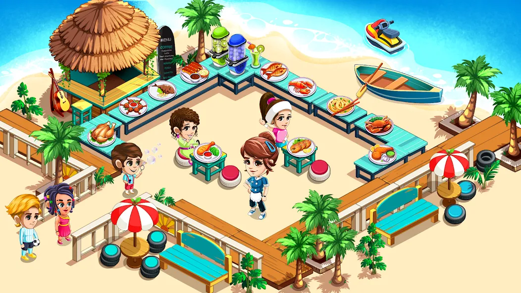 Cooking Restaurant Kitchen (Кукинг Ресторан Китчен) МОД/Взлом [Деньги, Монеты и Меню MOD] Screenshot 3