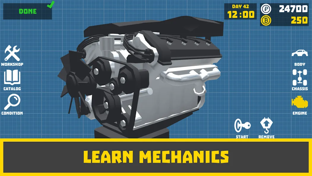 Retro Garage - Car Mechanic МОД/Взлом [Много монет, Открытые уровни и Мега MOD] Screenshot 4