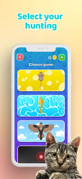 Games for Cat－Toy Mouse & Fish МОД/Взлом [Меню, Бесконечные монеты и Открытые уровни] Screenshot 2