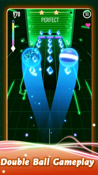 Rolling Twins: Music Ball Rush (Роллинг Твинс) МОД/Взлом [Все открыто, Дополнительные деньги и Меню MOD] Screenshot 3
