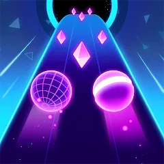 Скачать Rolling Twins: Music Ball Rush Взлом (Много денег и алмазов) на Android бесплатно