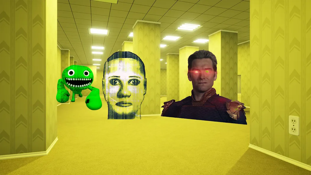 Nextbots In Backrooms: Shooter (Некстботс в комнатах позади) МОД/Взлом [Бесконечные деньги, Монеты и Мега MOD] Screenshot 3