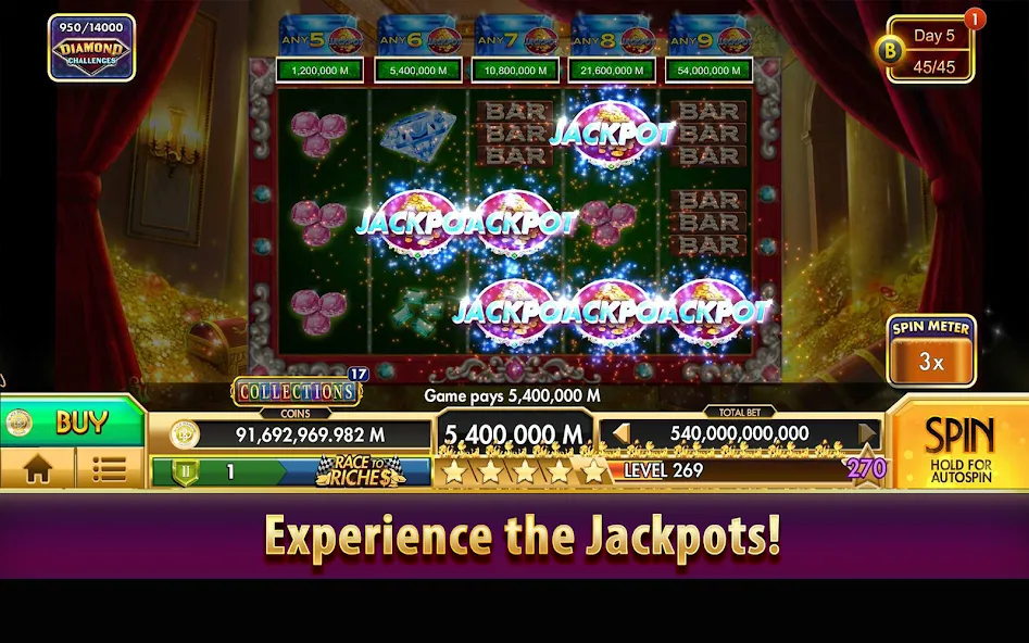 Black Diamond Casino Slots (СЛОТЫ) МОД/Взлом [Много денег, Монет и Все открыто] Screenshot 4