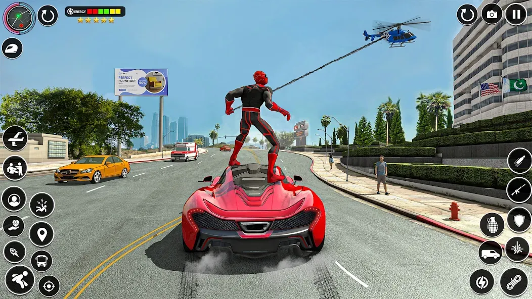 Spider Rope Games - Crime Hero МОД/Взлом [Много денег, Монет и Все открыто] Screenshot 2