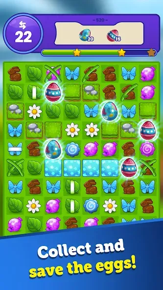 Easter Magic - Match 3 Game (Истер Мэджик) МОД/Взлом [Деньги, Монеты и Меню MOD] Screenshot 3