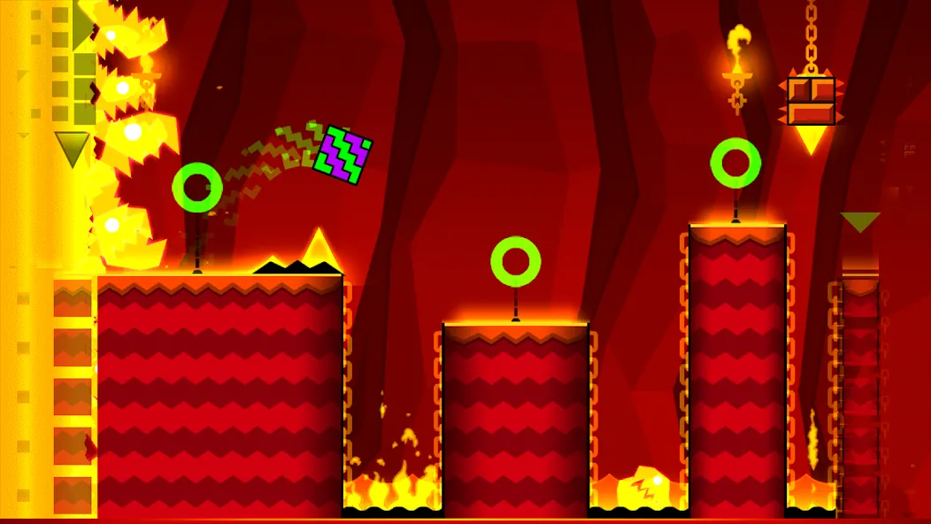 Geometry Dash Meltdown (Геометрия Дэш Мелтдаун) МОД/Взлом [Меню, Бесконечные монеты и Открытые уровни] Screenshot 2