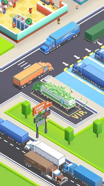 Travel Center Tycoon МОД/Взлом [Меню, Бесконечные монеты и Открытые уровни] Screenshot 1