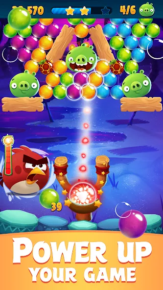 Angry Birds POP Bubble Shooter (Энгри Брдс ПОП Бабл Шутер) МОД/Взлом [Деньги, Монеты и Меню MOD] Screenshot 4