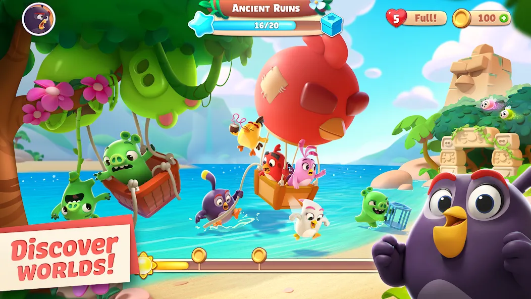 Angry Birds Journey (Энгри Бердс Джорни) МОД/Взлом [Деньги, Монеты и Меню MOD] Screenshot 2