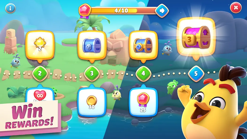 Angry Birds Journey (Энгри Бердс Джорни) МОД/Взлом [Деньги, Монеты и Меню MOD] Screenshot 4