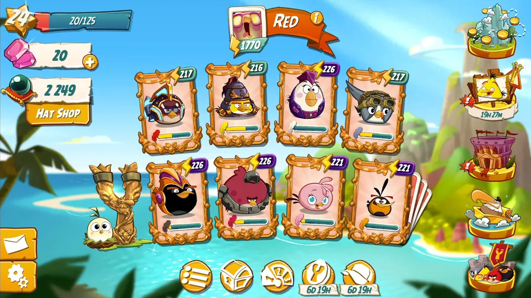 Angry Birds 2 (Энгри Бердс 2) МОД/Взлом [Много монет, Открытые уровни и Мега MOD] Screenshot 5