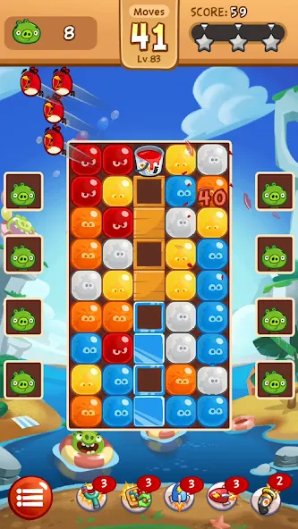 Angry Birds Blast (Энгри Бердс Бласт) МОД/Взлом [Меню, Бесконечные монеты и Открытые уровни] Screenshot 1