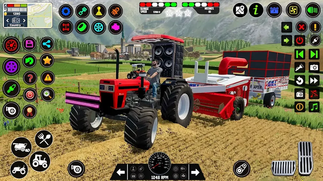 Indian Tractor Farming Games МОД/Взлом [Меню, Бесконечные монеты и Открытые уровни] Screenshot 2