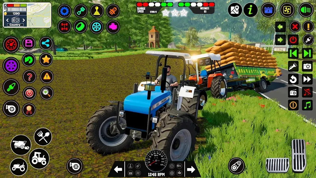 Indian Tractor Farming Games МОД/Взлом [Меню, Бесконечные монеты и Открытые уровни] Screenshot 4