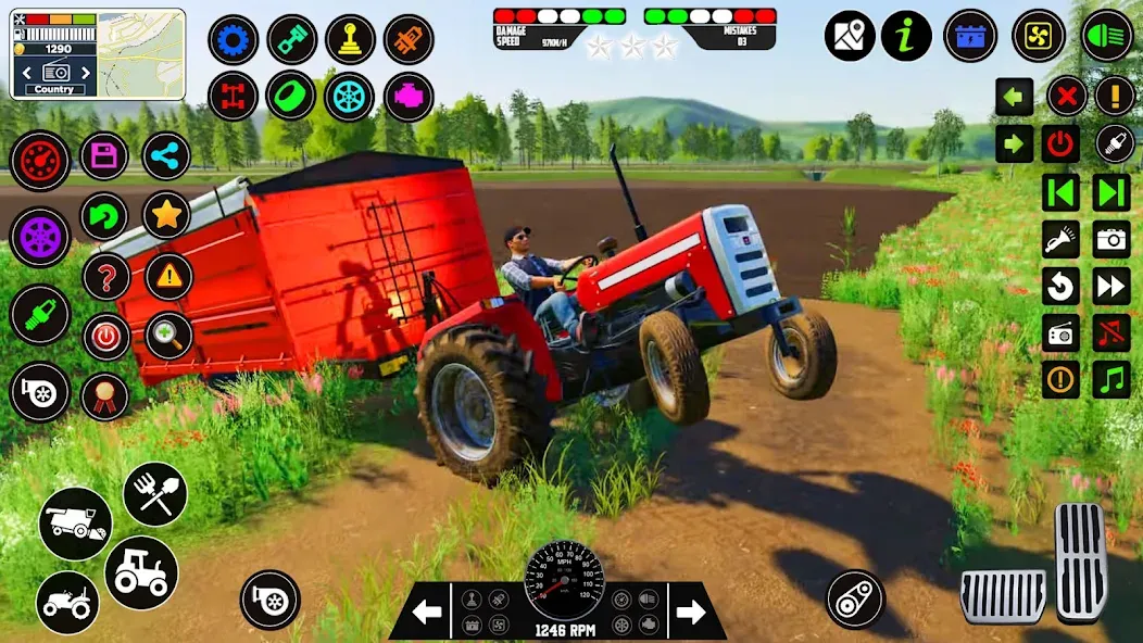 Indian Tractor Farming Games МОД/Взлом [Меню, Бесконечные монеты и Открытые уровни] Screenshot 5